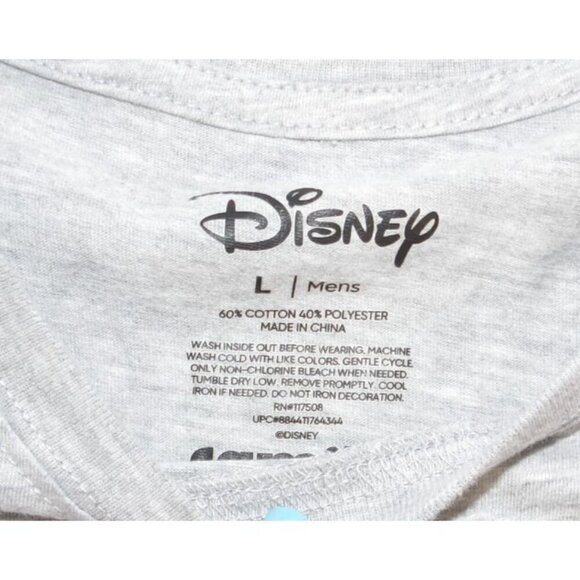 DISNEY gray Mickey Mouse Rainbow short sleeve T shirt Men's size L - Picture 3 of 4